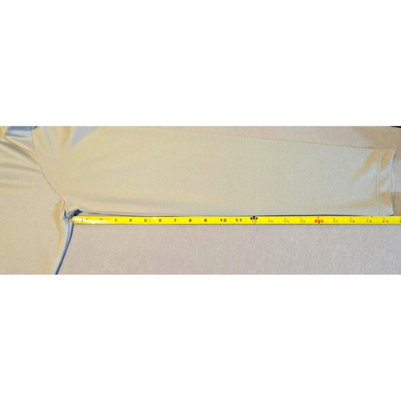 Cutter & Buck CB DryTec Men’s XL Snap Polo Gray Brown Stripe UV Quick-Dry - Picture 14 of 16